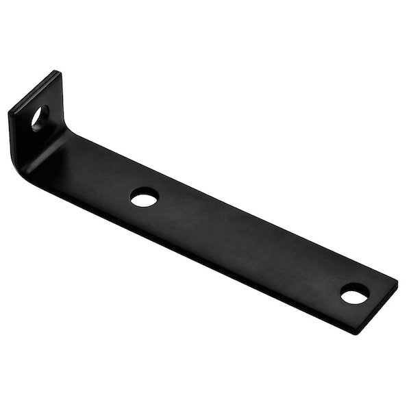 Hampton Products Hampton 7-1/2 in. H X 1-1/2 in. W X 3/16 in. D Black Steel Offset Leg Corner Brace 01-3405-316 - main